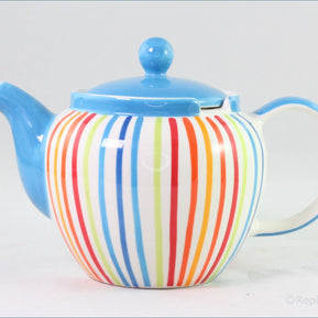 RPW169 - Whittards - Teapot (Blue Spot, Red, Green, Blue Stripes)
