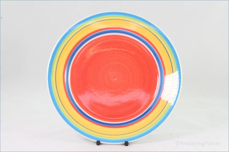 RPW175 - Whittards - 8" Salad Plate (Red - Blue, Green, Yellow Rim)