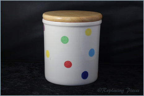 RPW21 - Whittards - 6 3/8" Tall Storage Jar (Red Interior)