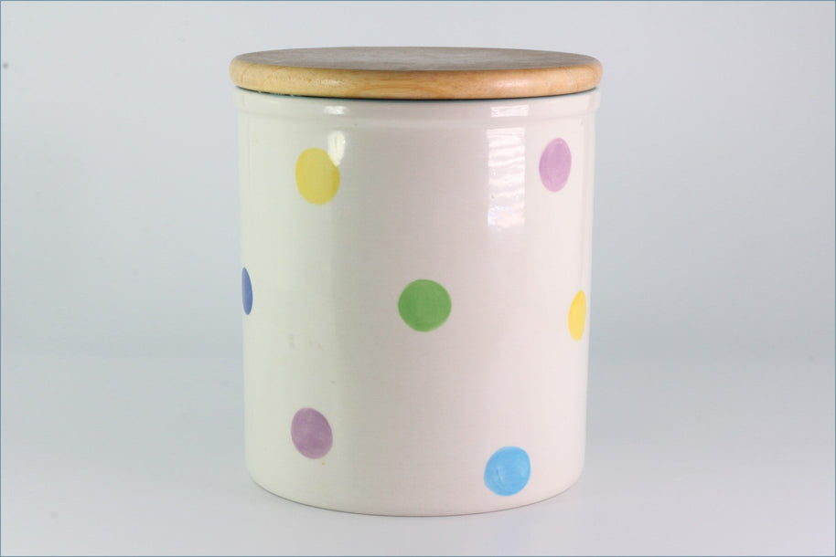 RPW23 - Whittards - 7 3/8" Tall Storage Jar (Blue Interior)