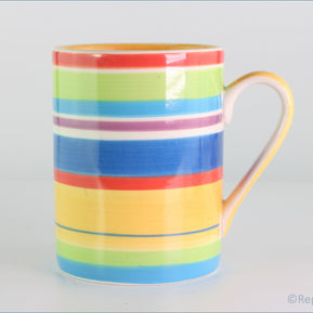 RPW248 - Whittards - Mug (Multi Stripes - Yellow Interior)