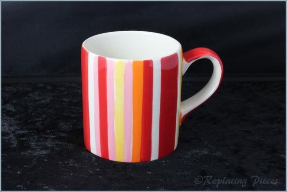 RPW24 - Whittards - Red/Yellow/Orange/Pink Stripe - Mug