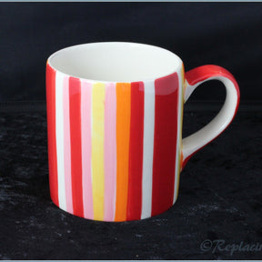 RPW24 - Whittards - Red/Yellow/Orange/Pink Stripe - Mug