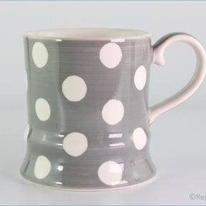 RPW257 - Whittards - Tankard Mug (Grey With White Spots)