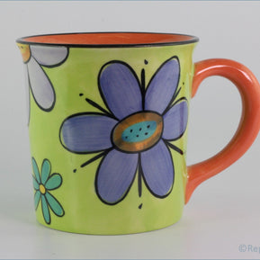 RPW264 - Whittards - Mug - (Green/Purple Flower)