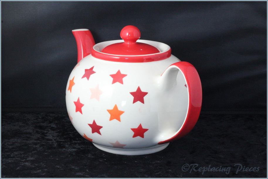 RPW27 - Whittards - Tonal Stars (Red) - Large Teapot