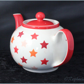 RPW27 - Whittards - Tonal Stars (Red) - Large Teapot