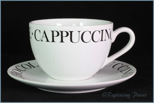 RPW56 - Whittards - Cappuccino Cup & Saucer (Script)
