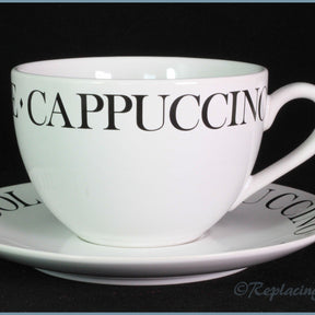 RPW56 - Whittards - Cappuccino Cup & Saucer (Script)