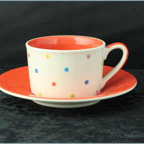 RPW5 - Whittards - Spotty Teacup & Saucer