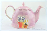 RPW87 - Whittards - 2 1/2 Pint Teapot (Flowers Get Thirsty Too) 