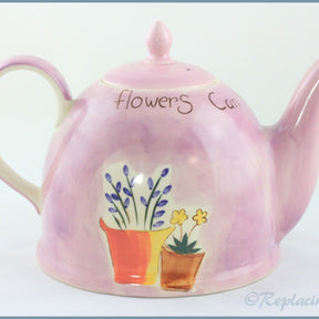 RPW87 - Whittards - 2 1/2 Pint Teapot (Flowers Get Thirsty Too) 