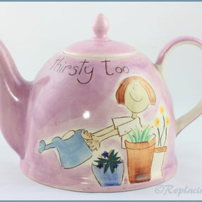 RPW87 - Whittards - 2 1/2 Pint Teapot (Flowers Get Thirsty Too) 