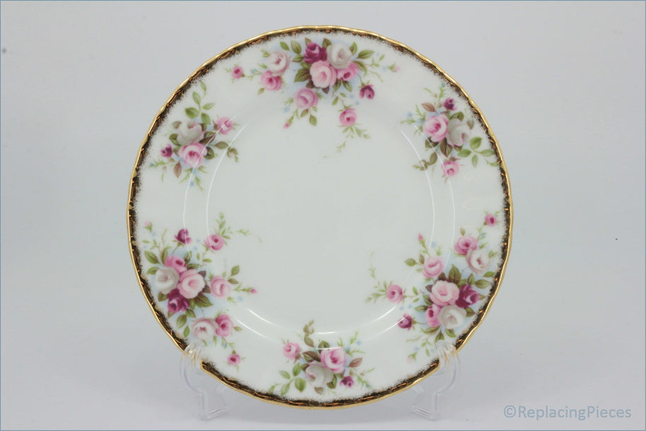 Royal Albert - Cottage Garden - 6 1/4" Side Plate - Decorative ceramic plate with floral design on a white background