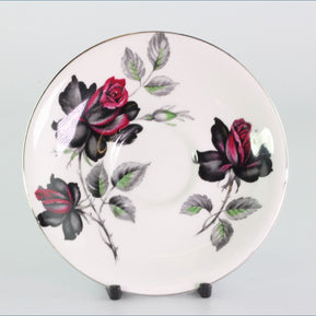 Royal Albert - Masquerade - Coffee Saucer (Patterned - Silver Edge)