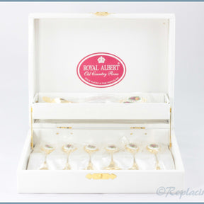 Royal Albert - Old Country Roses - Set Of 6 Tea Spoons With Butter Knife And Jam Spoon