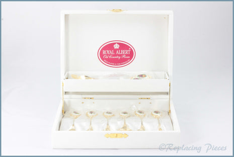 Royal Albert - Old Country Roses - Set Of 6 Tea Spoons With Butter Knife And Jam Spoon