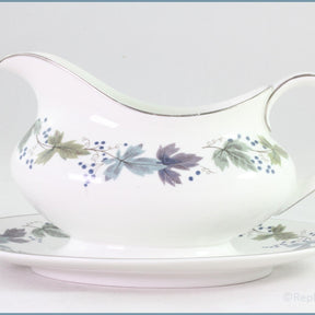 Royal Doulton - Burgundy (TC1001) - Fixed Gravy Boat & Stand