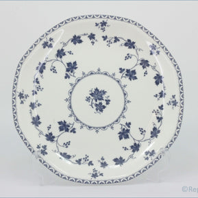 Royal Doulton - Hartford (LS1085) - Dinner Plate - White plate with blue floral patterns on a white background
