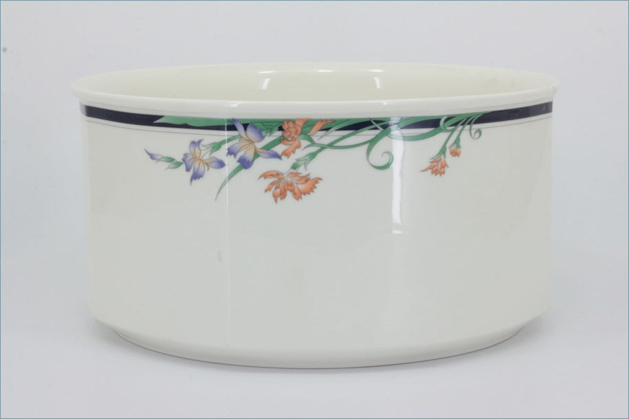 Royal Doulton - Juno - 9" Salad Bowl - Ceramic bowl with floral design on a white background