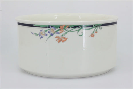 Royal Doulton - Juno - 9" Salad Bowl - Ceramic bowl with floral design on a white background