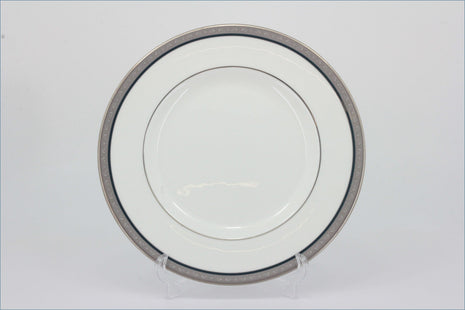 Royal Doulton - Legacy H5300 - 8" Salad Plate - White plate with a silver rim on a white background