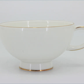 Royal Doulton - Symmetry Gold - Teacup - White teacup with gold trim on a white background