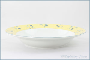 Royal Doulton - Blueberry (Yellow Rim) - 8 1/2" Rimmed Bowl