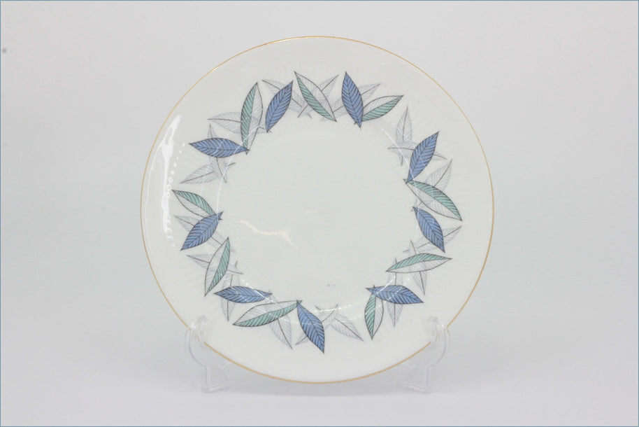 Royal Standard - Trend - 6 1/4" Side Plate - Decorative plate with leaf pattern on a white background