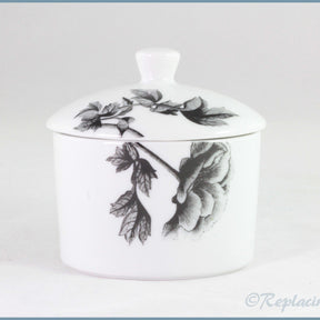 Royal Worcester - Black Peony - Lidded Sugar Bowl