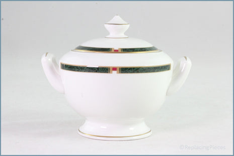 Royal Worcester - Carina (Green) - Lidded Sugar Bowl