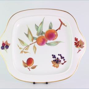 Royal Worcester - Evesham Gold - Square Bread And Butter Serving Plate