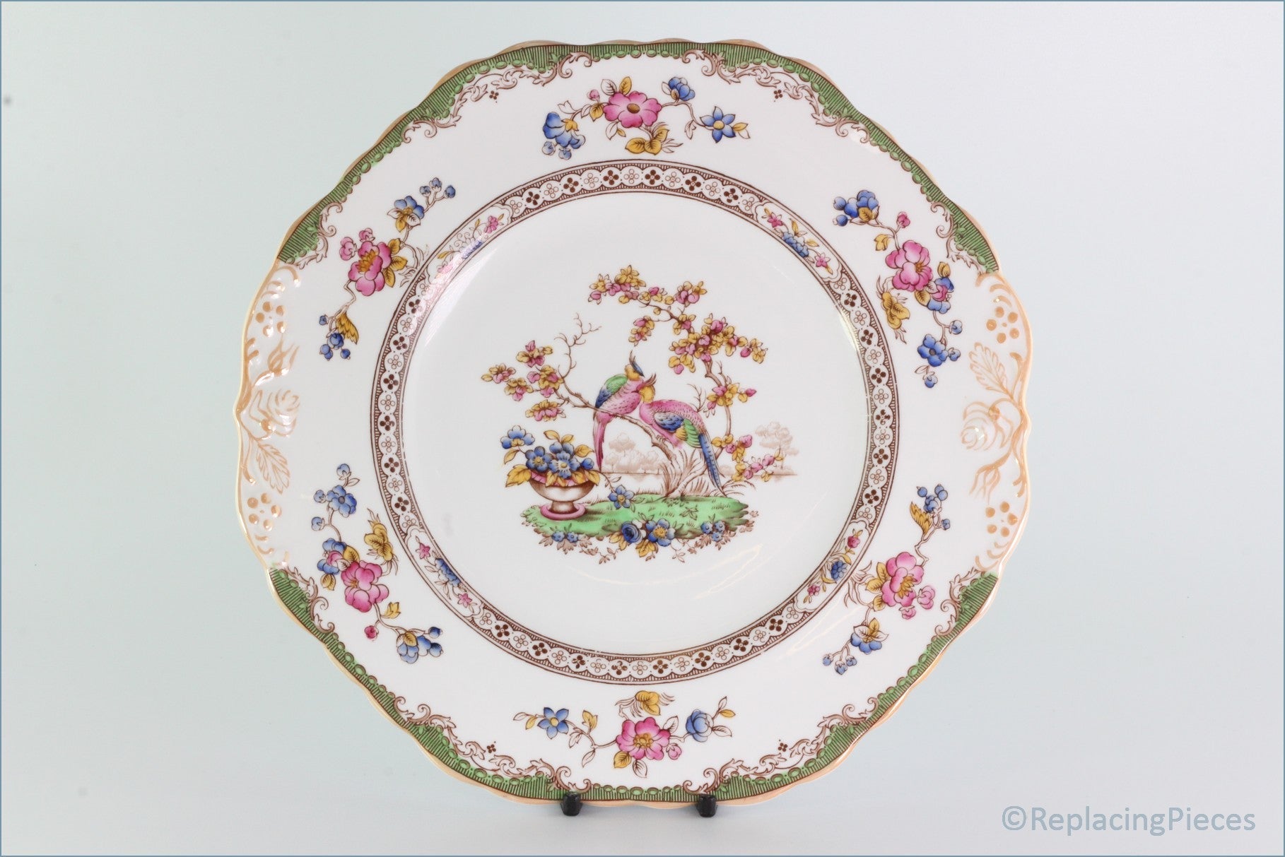 Spode - Eden (Orange Edge) - Bread And Butter Serving Plate