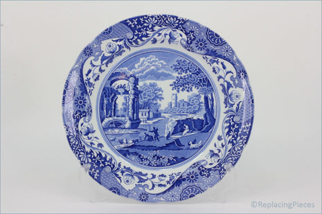 Spode - Italian - Dinner Plate - Blue and white decorative plate with classical scene on a white background