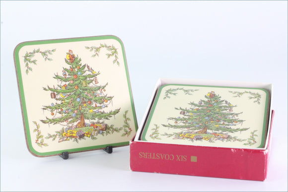 Spode - Christmas Tree - Set Of 6 Square Coasters