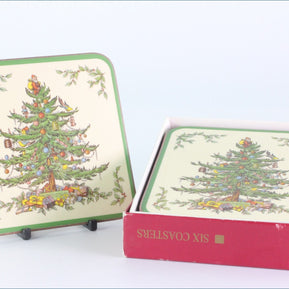 Spode - Christmas Tree - Set Of 6 Square Coasters