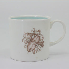 Susie Cooper - Musical Instruments - Coffee Cup (Turquoise)