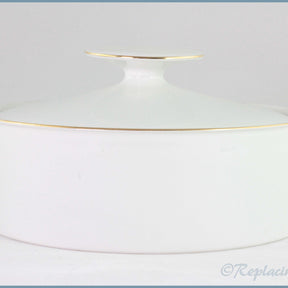 Thomas - White With Thin Gold Band - Lidded Vegetable Dish