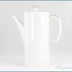 Thomas - White With Thin Gold Band - Coffee Pot