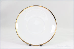 Thomas - White With Thick Gold Band - Tea Saucer