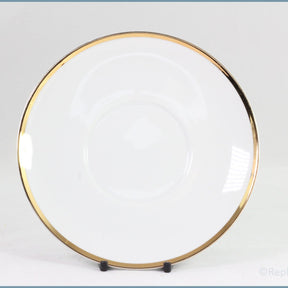 Thomas - White With Thick Gold Band - Tea Saucer