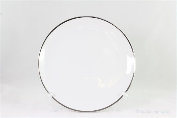 Thomas - White With Thick Silver Band - Dinner Plate