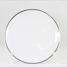 Thomas - White With Thick Silver Band - Dinner Plate