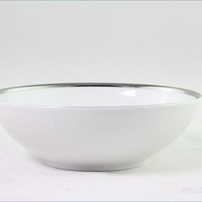 Thomas - White With Thick Silver Band - Fruit Saucer