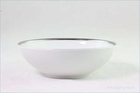 Thomas - White With Thick Silver Band - Fruit Saucer