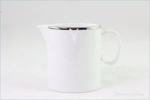 Thomas - White With Thick Silver Band - Milk Jug