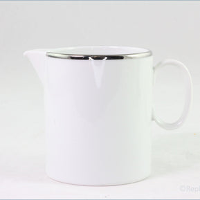 Thomas - White With Thick Silver Band - Milk Jug