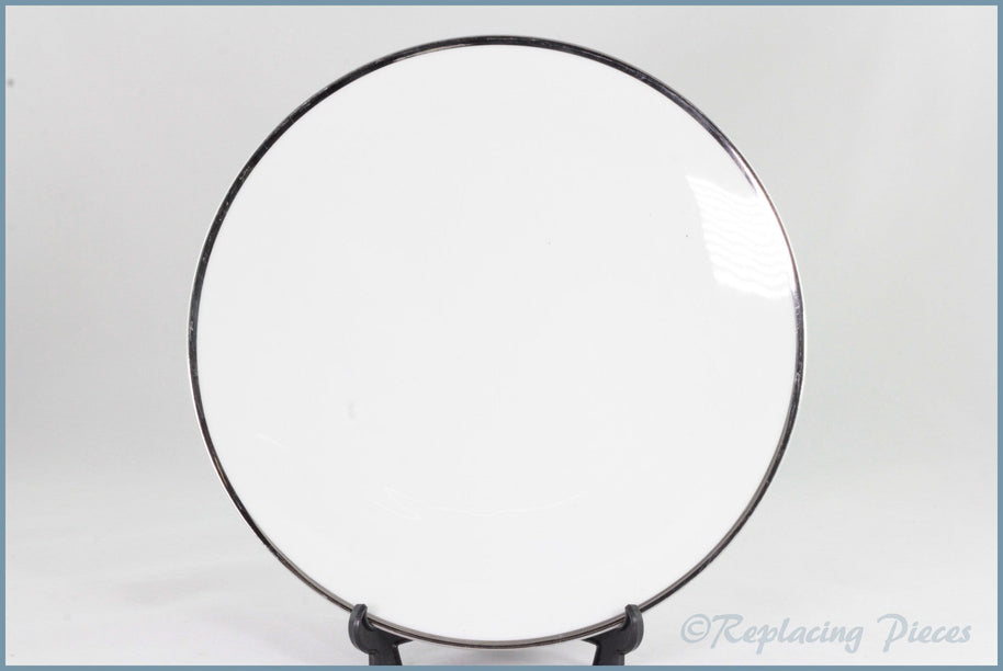 Thomas - White With Thick Silver Band - 8 1/4" Salad Plate