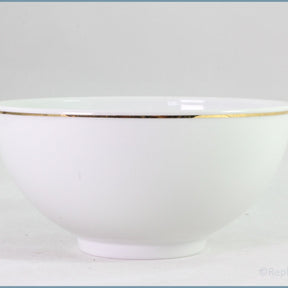 Thomas - White With Thin Gold Band - 5 1/2