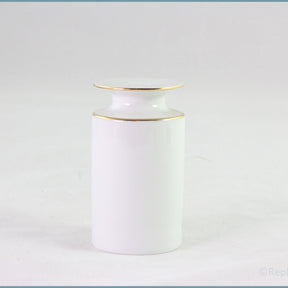 Thomas - White With Thin Gold Band - Salt Pot